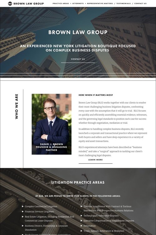 Brown Law Group website